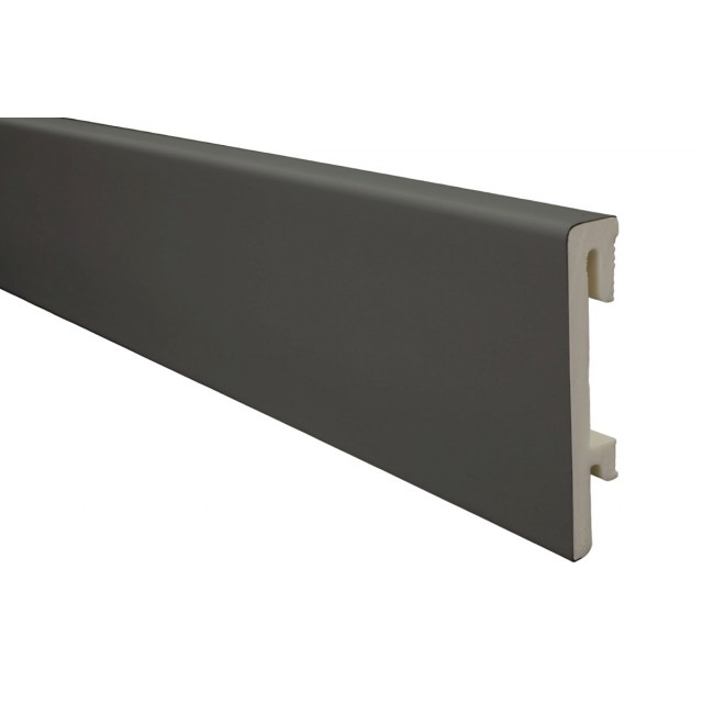 PVC перваз Bravo 80 мм Salag, Черен | цена за 1линм