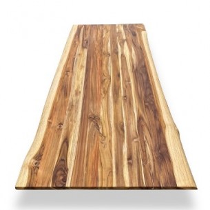 Плот за маса от дърво Тик с естествени форми на две дължини, 180 х 80 х 2.6 см | цена за 1бр