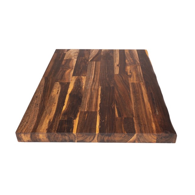 Плот за баня от дърво Сена с естествени форми на челната страна, 80 х 60 х 5.1 см | цена за 1бр