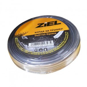 Усилена корда за тример Ziel квадрат, 3.0 мм, 15 м | цена за 1бр
