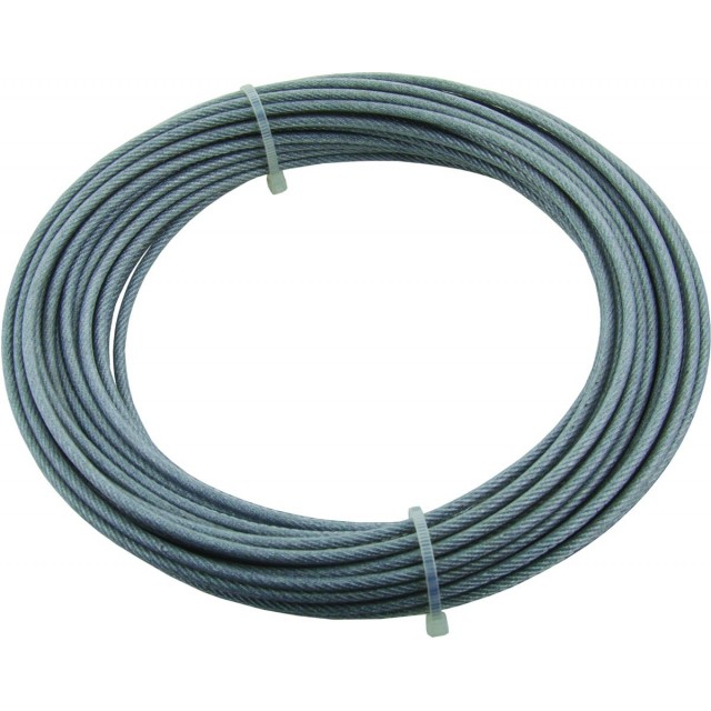 Стоманено поцинковано въже Suki с PVC прозр. покритие ф2.9/4.0 мм /15 м/ | цена за 1бр