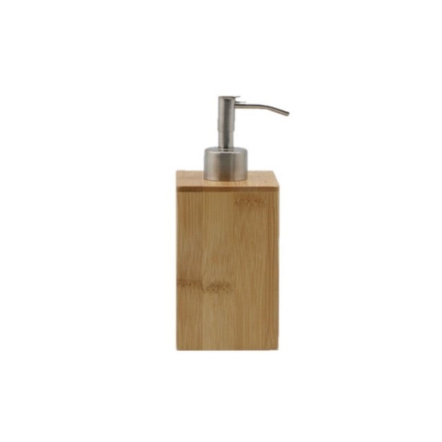 Бамбуков дозатор за течен сапун,  7.3 x 7.3 x 16.8 см | цена за 1бр