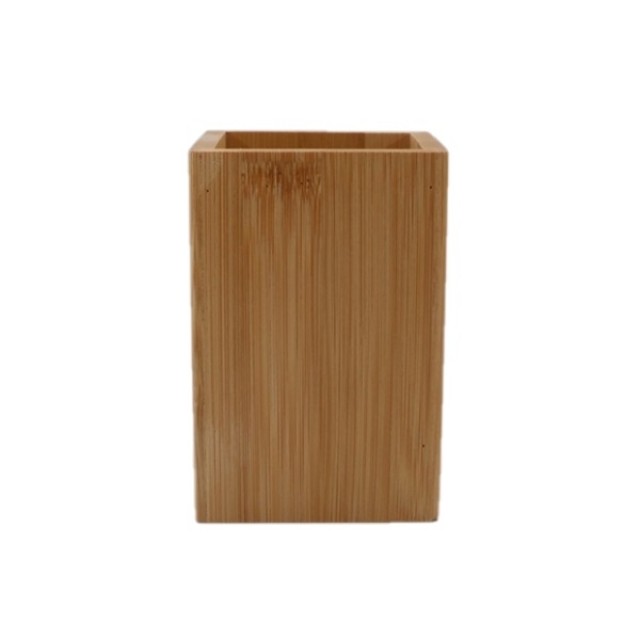 Бамбукова чаша за четки за зъби, 7.3 x 7.3 x 11 см | цена за 1бр