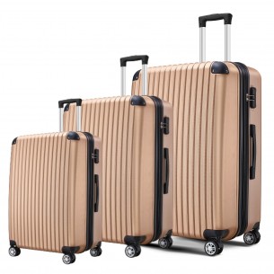 Комплект Куфари Travel line 3бр., ABS с диамантено покритие, WR-YS026 Taupe | цена за 1бр