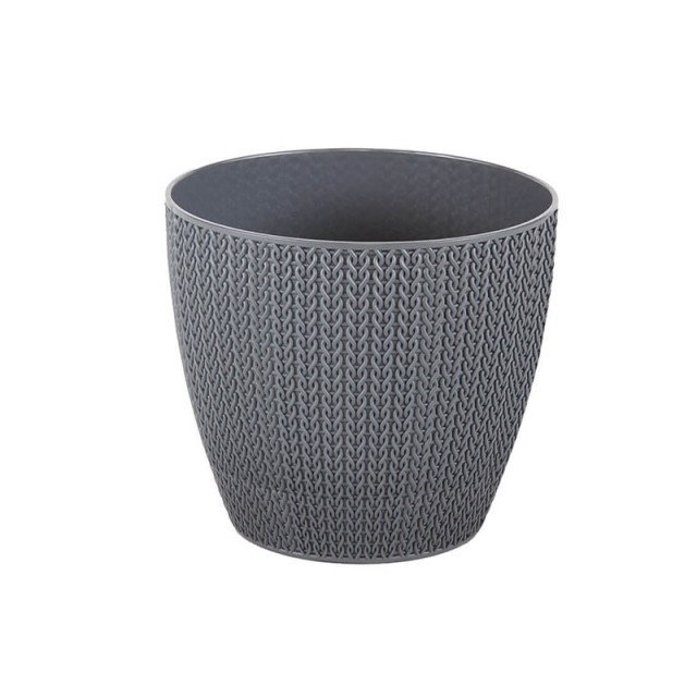 Саксия Knitting, ф 17.3 см, Антрацит | цена за 1бр