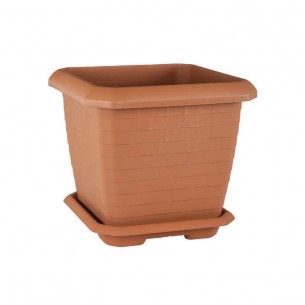 Саксия Brick, 37 x 37 см,Светла керамика | цена за 1бр