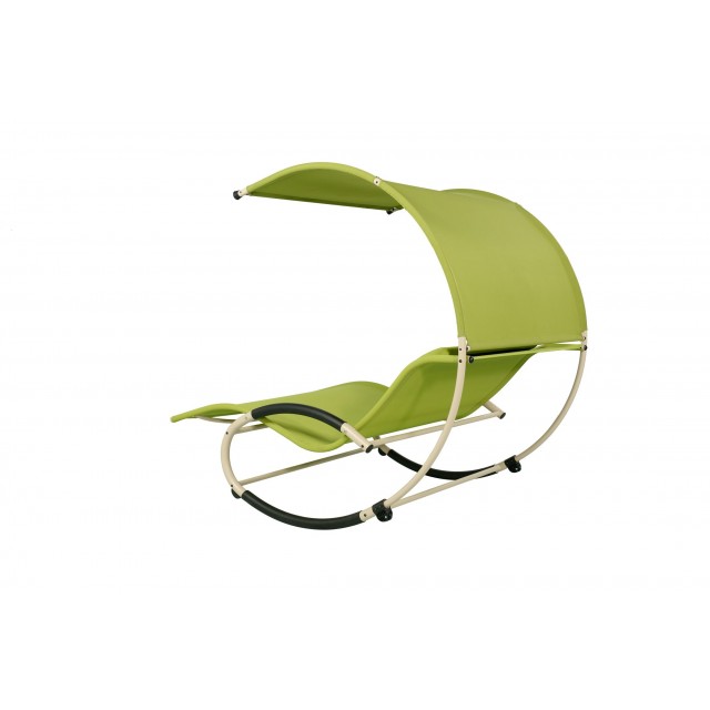 Модерен шезлонг тип легло My Garden Steel Alpha MT030017_green, 200 x 141 x 178 см | цена за 1бр