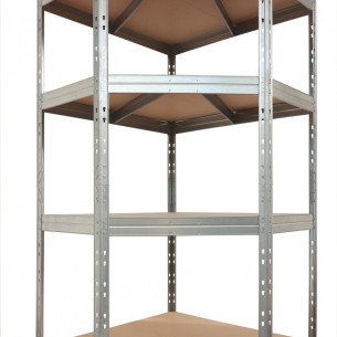 Стелаж ъглов метален RIVET250, Поцинкован, 180 x 90 x 90 x 45 см | цена за 1бр Стелаж ъглов метален RIVET250, Поцинкован, 180 x 90 x 90 x 45 см | цена за 1бр