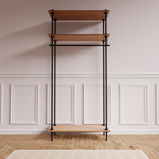 Стелаж Deco Armario abierto, Метал/Дърво, 185 x 85 x 35 см | цена за 1бр