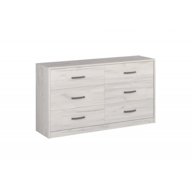 Скрин с шест чекмеджета Matis Roma 6F снежен дъб | цена за 1бр