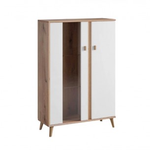 Ниска витрина Matis Porto дъб артизан / бяло | цена за 1бр Ниска витрина Matis Porto дъб артизан / бяло | цена за 1бр