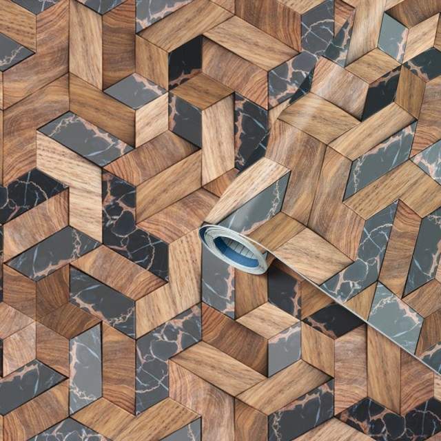 Самозалепващо фолио Venilia Wooden Mosaic 45 см x 2 м | цена за 1бр