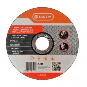 Диск за рязане за Inox TACTIX, 125 х 1 х 22.23 мм  | цена за 1бр