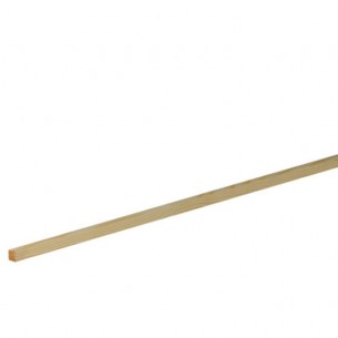 Дървен профил без чепове 05 x 05 мм, Смърч/Бор<, 100 см | цена за 1бр