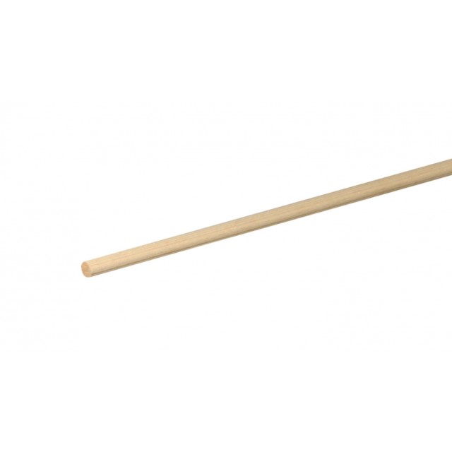 Дървен кръгъл профил гладък 6 мм, Необработен бук, 100 см | цена за 1бр