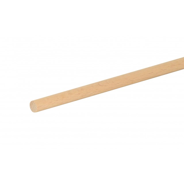 Дървен кръгъл профил гладък 10 мм, Необработен бук, 100 см | цена за 1бр