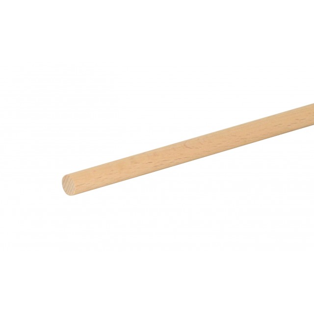 Дървен кръгъл профил гладък 12 мм, Необработен бук, 100 см | цена за 1бр