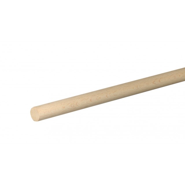 Дървен кръгъл профил гладък 18 мм, Необработен бук, 100 см | цена за 1бр