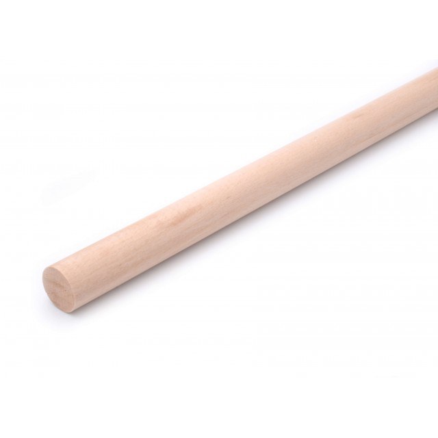 Дървен кръгъл профил гладък 22 мм, Необработен бук, 100 см | цена за 1бр