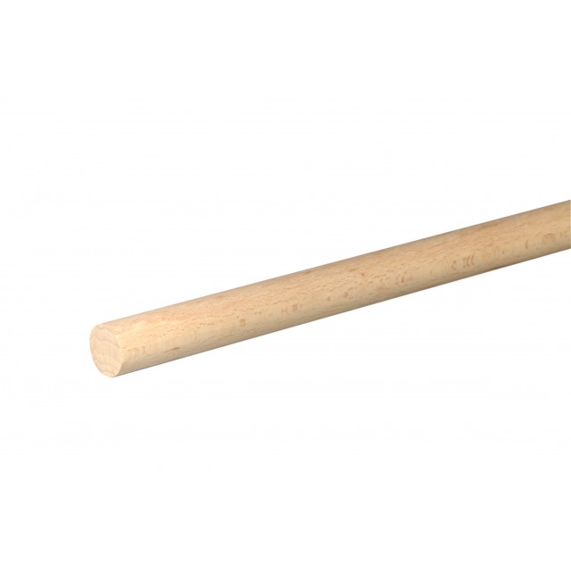 Дървен кръгъл профил гладък 30 мм, Необработен бук, 100 см | цена за 1бр
