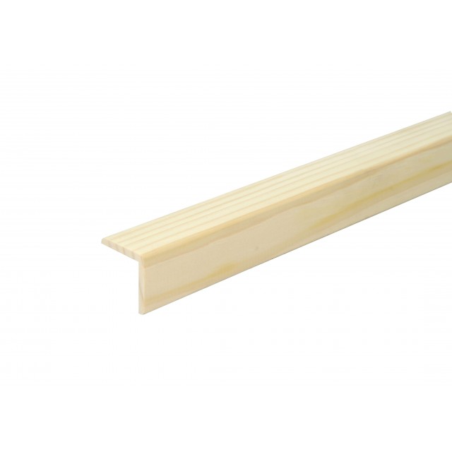 Дървен ъглов профил без чепове 35 х 35 мм, Смърч/бор, 100 см | цена за 1бр