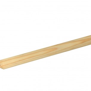 Дървен корниз без чепове 14 x 14 мм смърч/бор необработен, 240 см | цена за 1бр