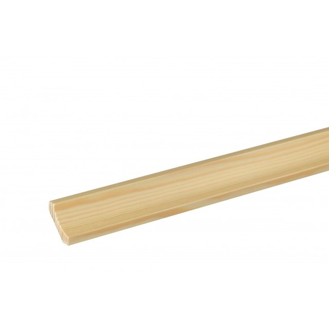Дървен корниз без чепове 29 x 29 мм смърч/бор необработен, 240 см | цена за 1бр