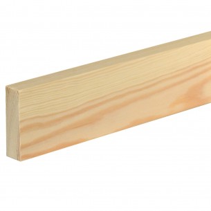Дървен правоъгълен профил 19 x 60 мм, Смърч/Бор, 100 см | цена за 1бр