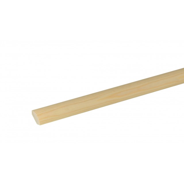 Дървен ъглов профил - Бидинг без чепове 14 x 14 мм, Смърч/Бор, 240 см | цена за 1бр
