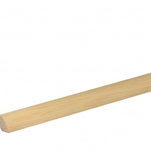 Дървен ъглов профил - Бидинг без чепове 18 x 18 мм, Смърч/Бор, 240 см | цена за 1бр