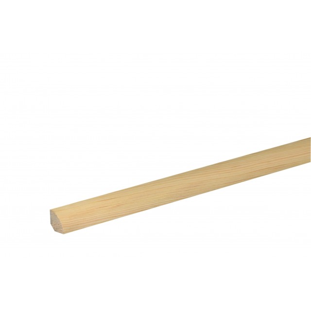 Дървен ъглов профил - Бидинг без чепове 18 x 18 мм, Смърч/Бор, 240 см | цена за 1бр