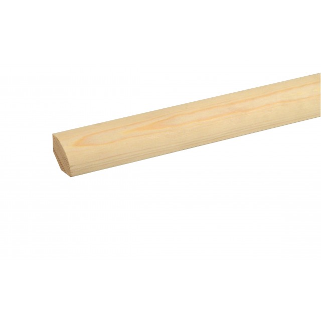 Дървен ъглов профил - Бидинг 22 x 22 мм, Смърч/бор без чепове, 240 см | цена за 1бр