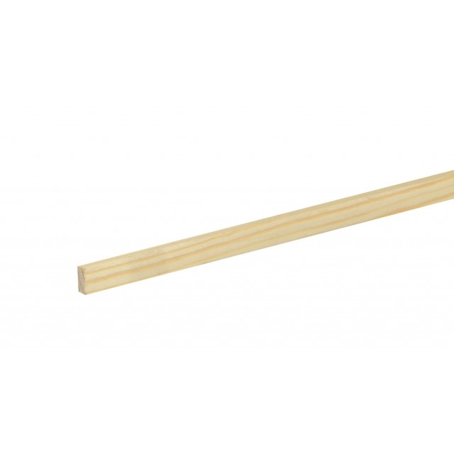 Дървен правоъгълен профил без чепове 5 x 19 мм, Смърч/Бор, 240 см | цена за 1бр