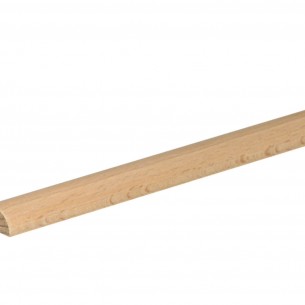 Дървен полукръгъл профил 10 x 20 мм, Необработен бук, 95 см | цена за 1бр