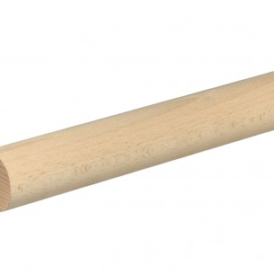 Дървен кръгъл гладък профил 40 мм, Необработен бук, 100 см | цена за 1бр