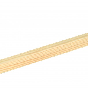 Дървен правоъгълен профил без чепове 13 x 13 мм, Смърч/бор, 100 см | цена за 1бр