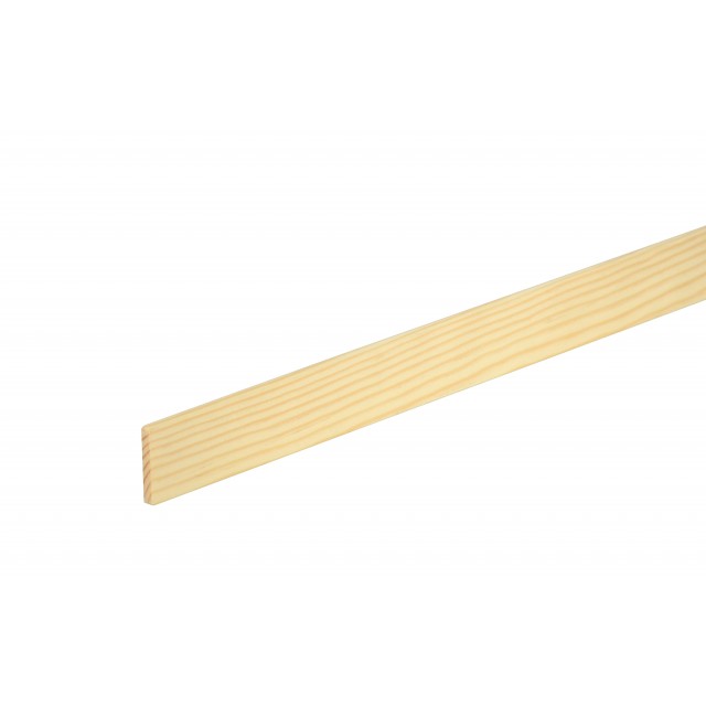 Дървен правоъгълен профил без чепове 5 x 29 мм, Смърч/бор, 100 см | цена за 1бр