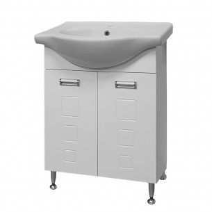 Долен шкаф за баня Макена Лъки с мивка, Бял | цена за 1бр