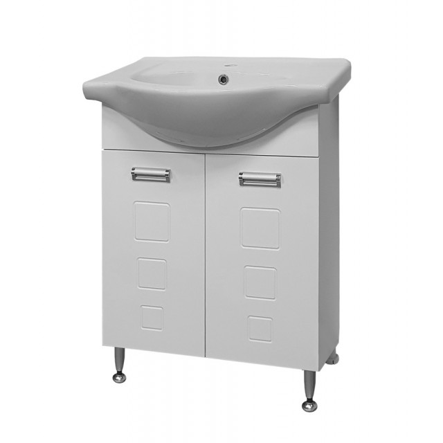 Долен шкаф за баня Макена Лъки с мивка, Бял | цена за 1бр