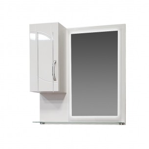 Горен шкаф за баня Макена Каспър с огледало, Бял | цена за 1бр Горен шкаф за баня Макена Каспър с огледало, Бял | цена за 1бр