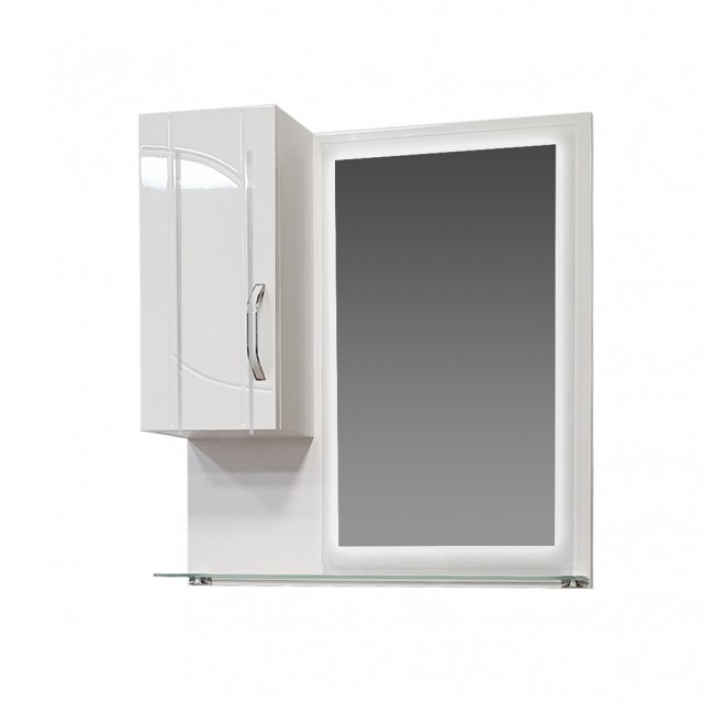 Горен шкаф за баня Макена Каспър с огледало, Бял | цена за 1бр