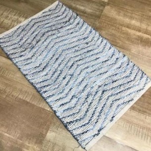 Ръчно тъкан памучен килим FHF-33, Екрю, 60 x 120 см  | цена за 1бр