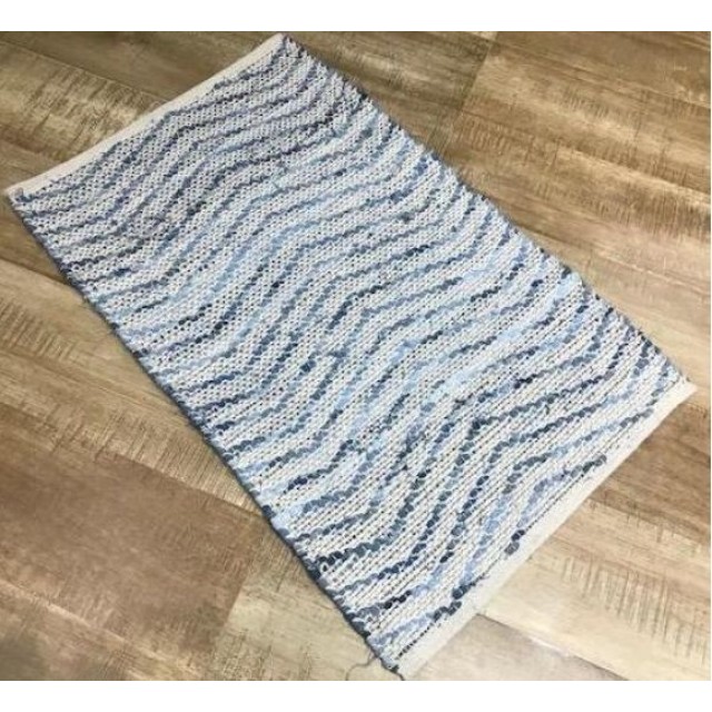 Ръчно тъкан памучен килим FHF-33, Екрю, 60 x 120 см  | цена за 1бр