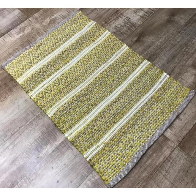 Ръчно тъкан памучен килим FHF-55, Многоцветен, 60 х 120 см  | цена за 1бр