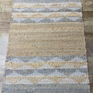 Ръчно тъкан килим FHF-116, Сив/Кафяв, 80 х 150 см | цена за 1бр