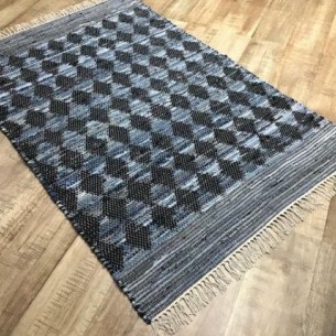 Ръчно тъкан килим  FHF-199, Сив, 80 х 150 см | цена за 1бр