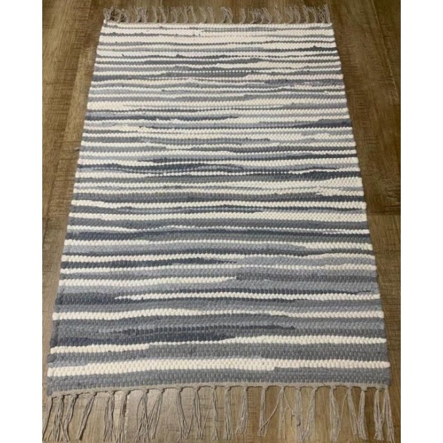 Ръчно тъкан килим FHF-213, Бежов/Сив, 80 х 150 см  | цена за 1бр