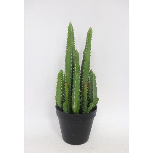 Изкуствено цвете My Garden Cactus в пластмасова саксия, Зелен | цена за 1бр