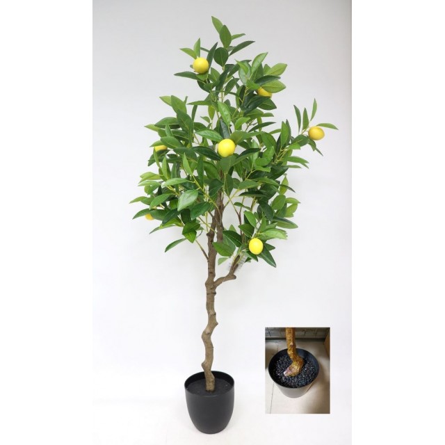 Изкуствено лимоново дърво My Garden в пластмасова саксия, Зелен/Жълт | цена за 1бр