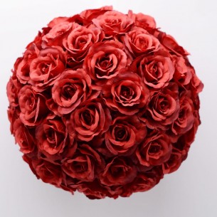 Изкуствена висяща топка My Garden червени рози, 23.5 см | цена за 1бр